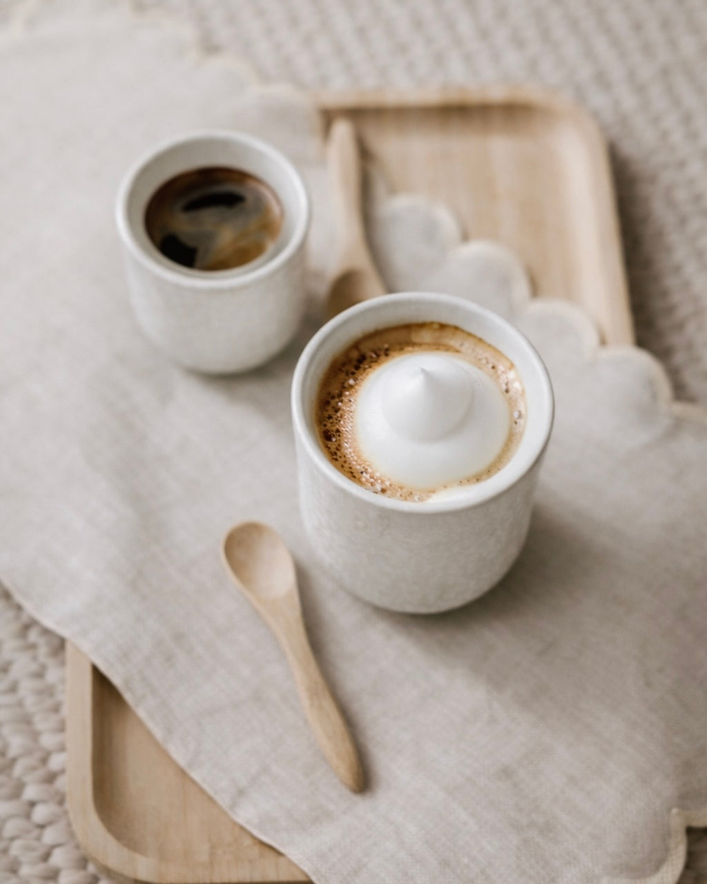 Noa Espressobecher Mattweiss Creme
