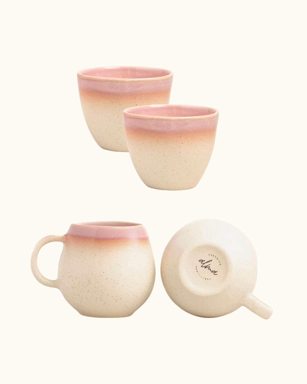 Bica Tassen- und Becherset Strawberry 4-teilig