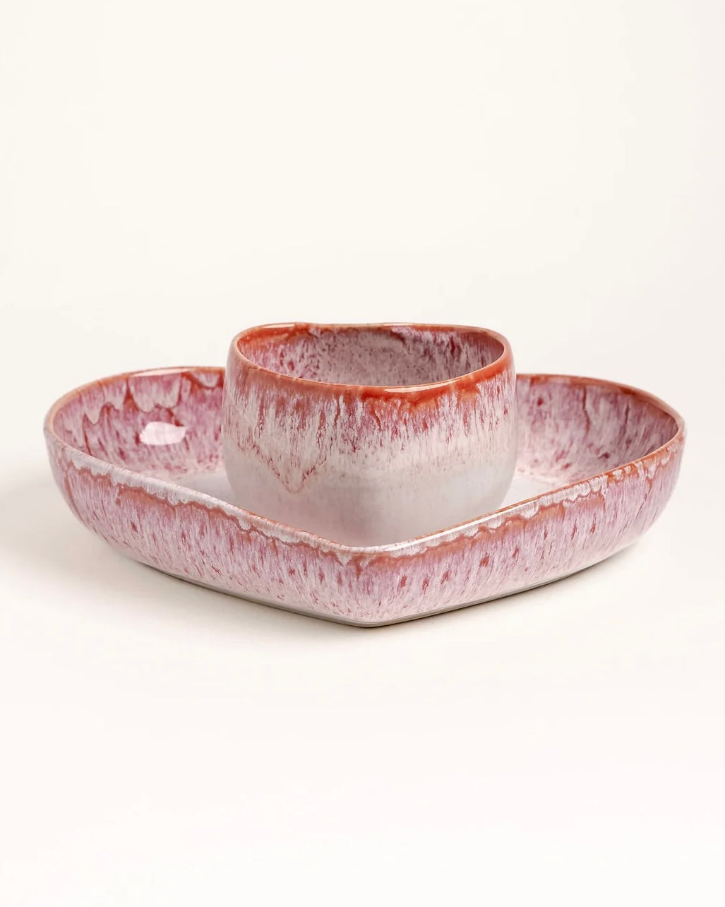 Amora Set Becher und Teller Magenta 2-teilig