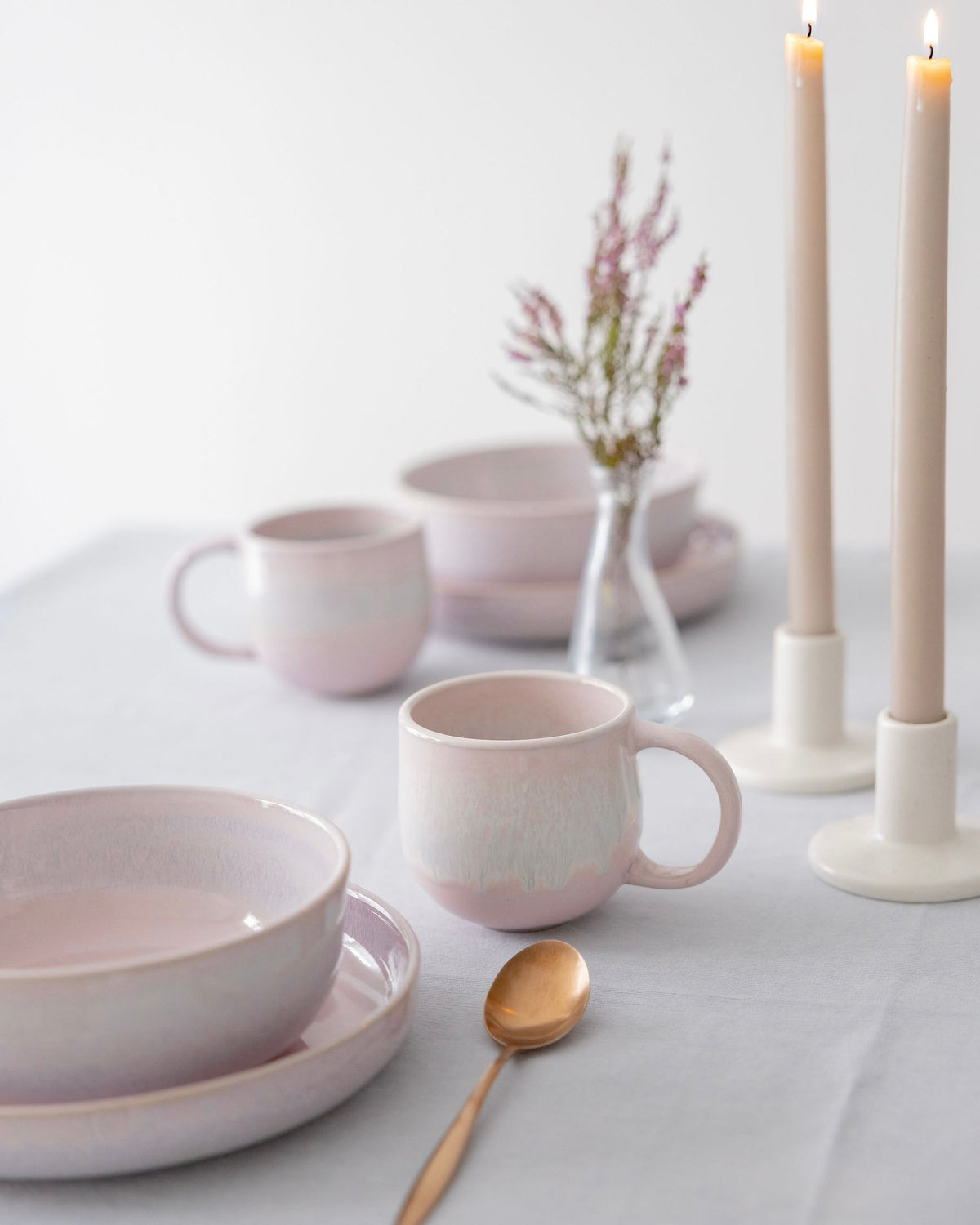 Faro Geschirrset Cotton Pink 18-teilig