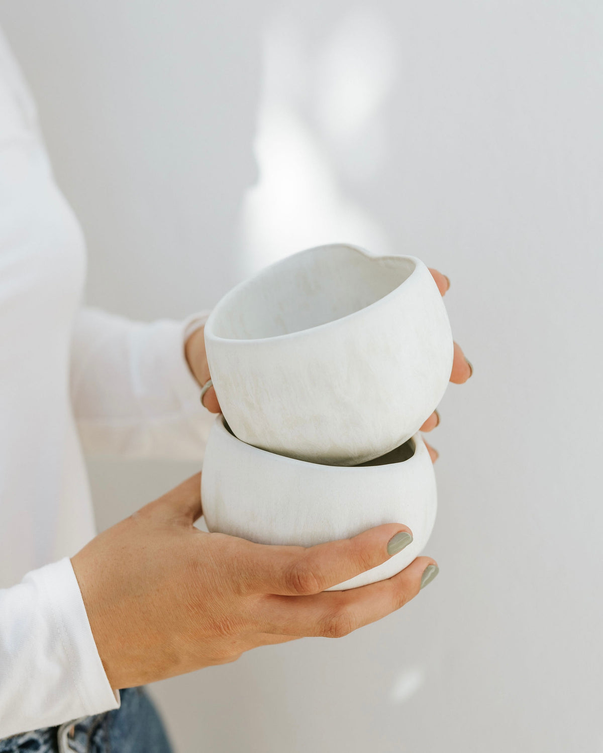 Amora Becher Mattweiß Creme