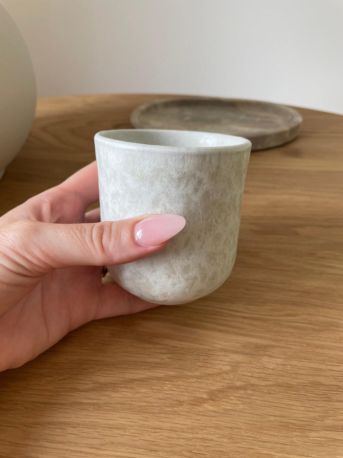 Noa Becher klein Mattweiß Creme
