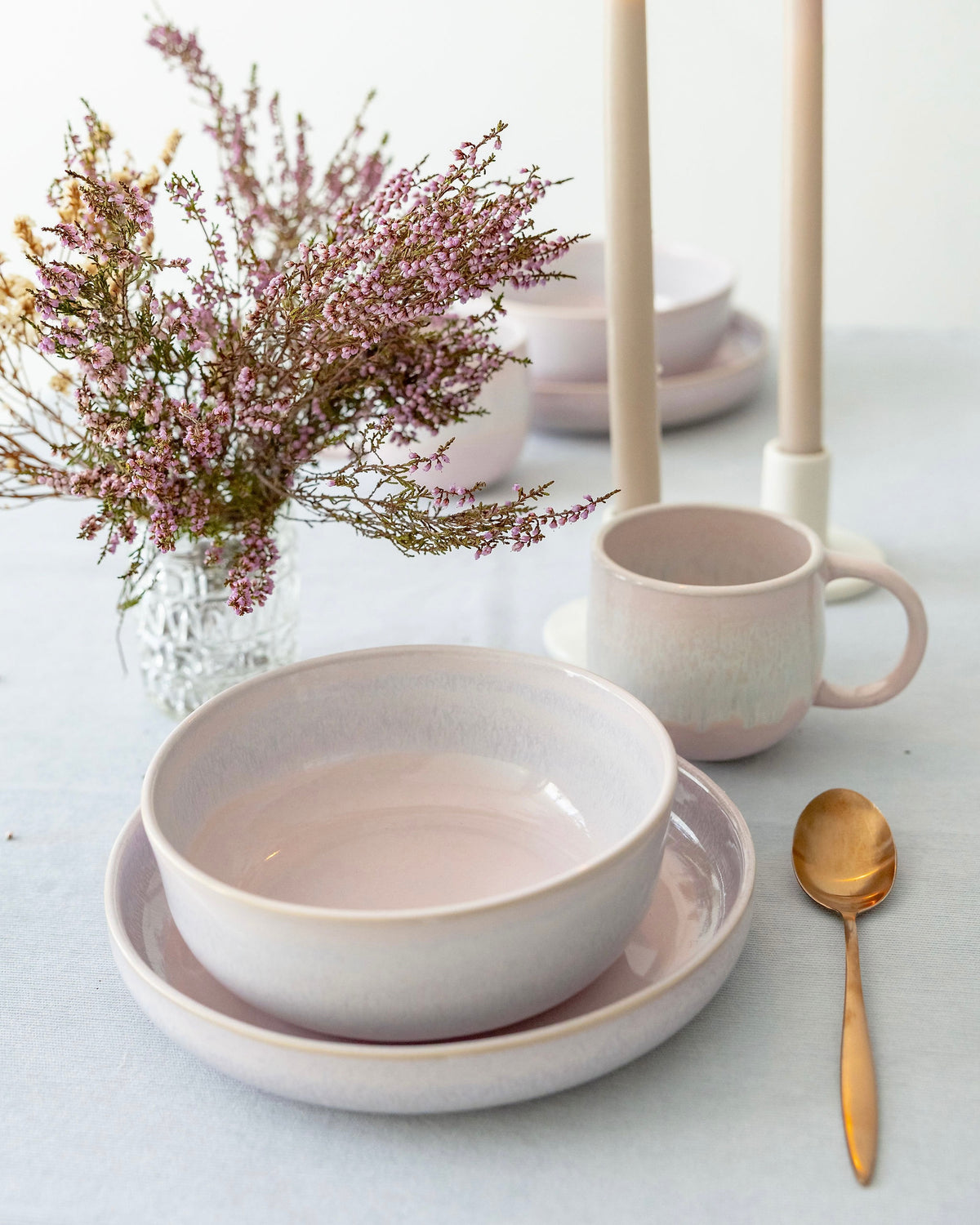 Faro Geschirrset Cotton Pink 18-teilig