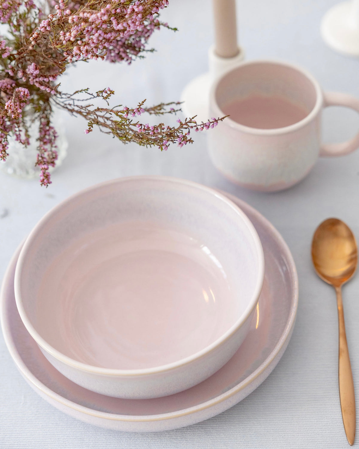 Faro Geschirrset Cotton Pink 18-teilig