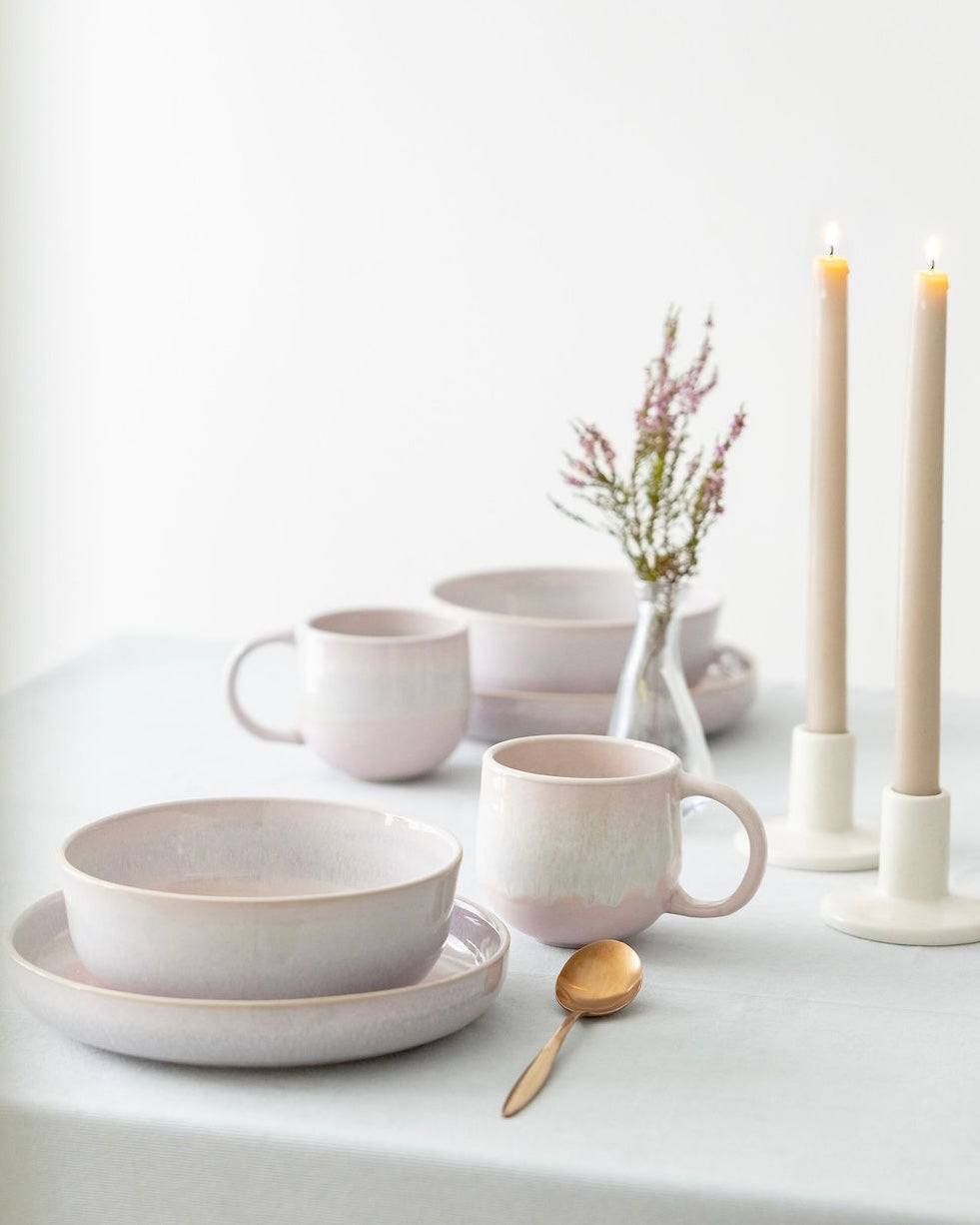 Faro Geschirrset Cotton Pink 18-teilig