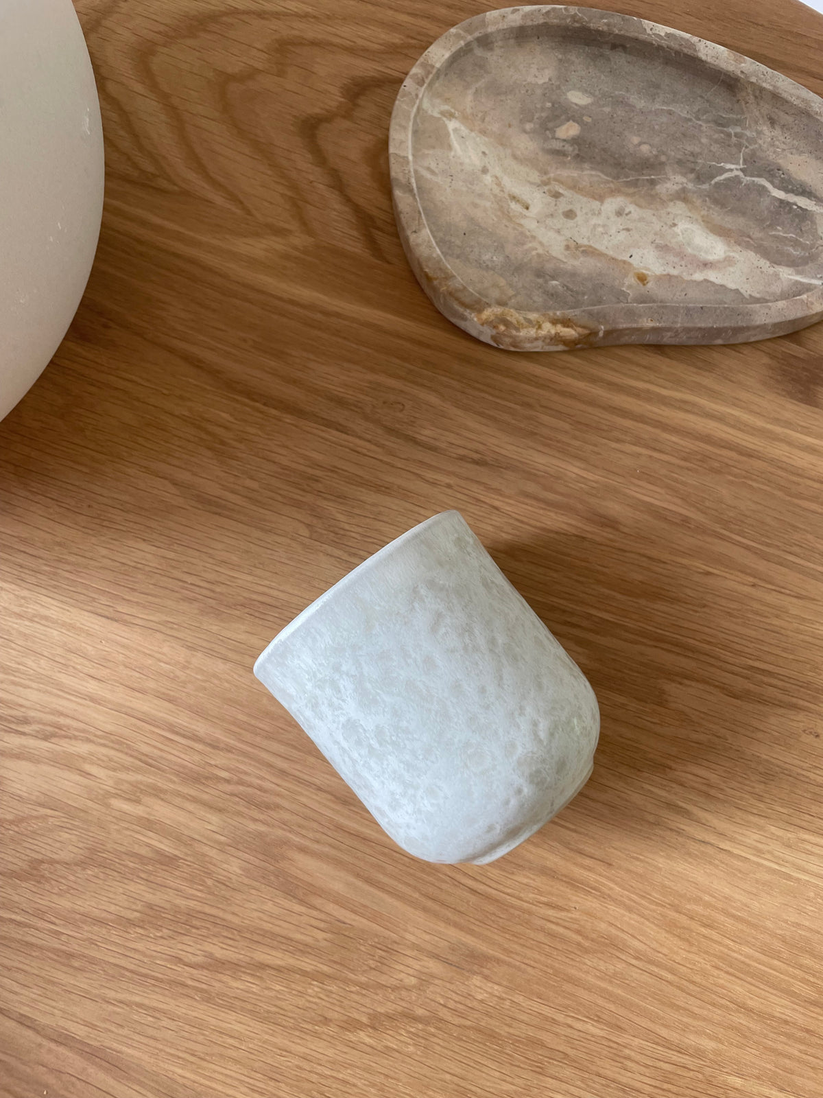 Noa Becher klein Mattweiß Creme