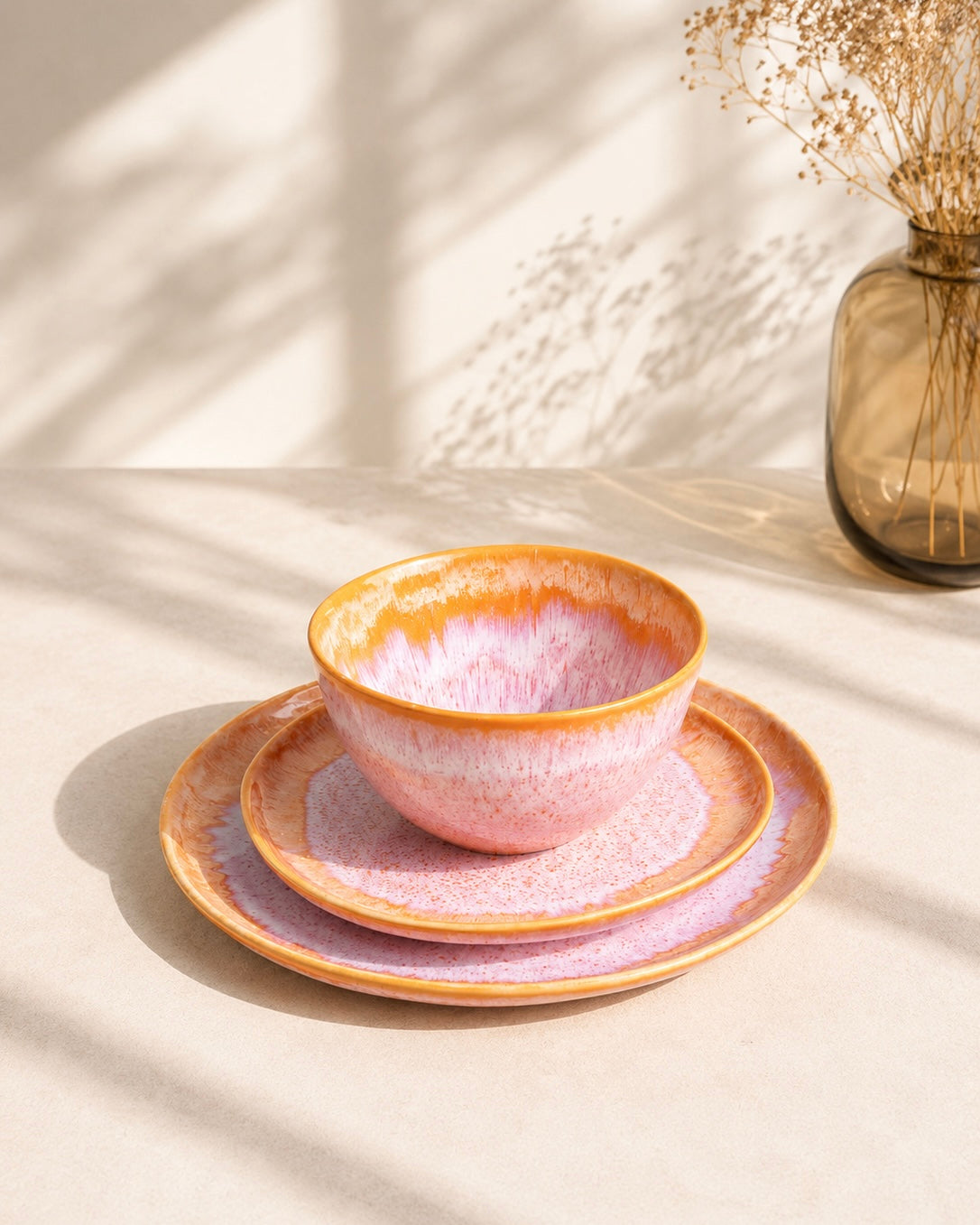 Évora Geschirrset M Coral Rosa 18-teilig