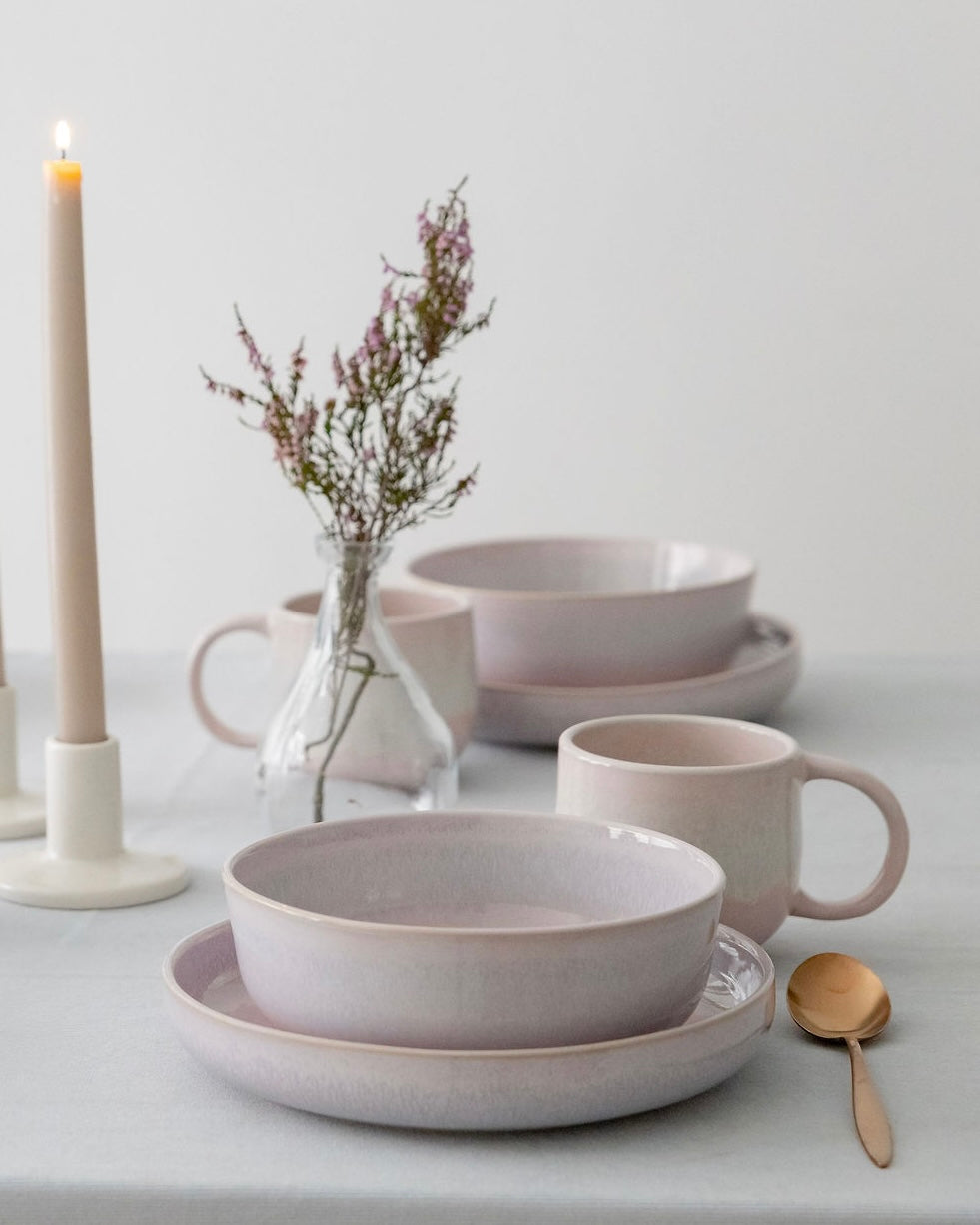 Faro Geschirrset Cotton Pink 18-teilig