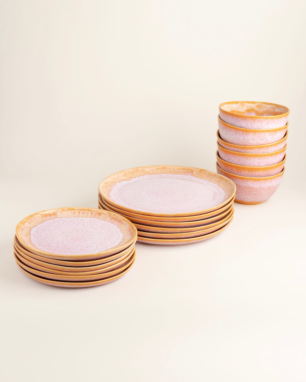 Évora tableware set M Coral Pink 18 pieces