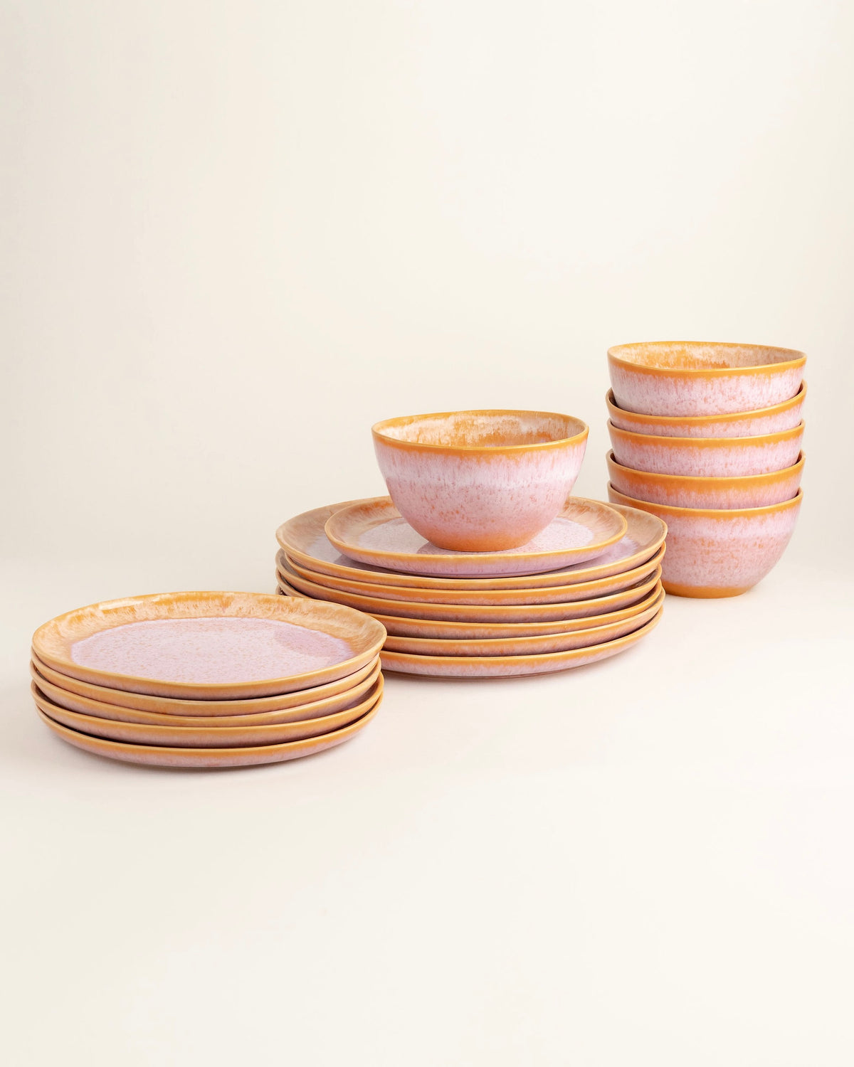 Évora tableware set M Coral Pink 18 pieces
