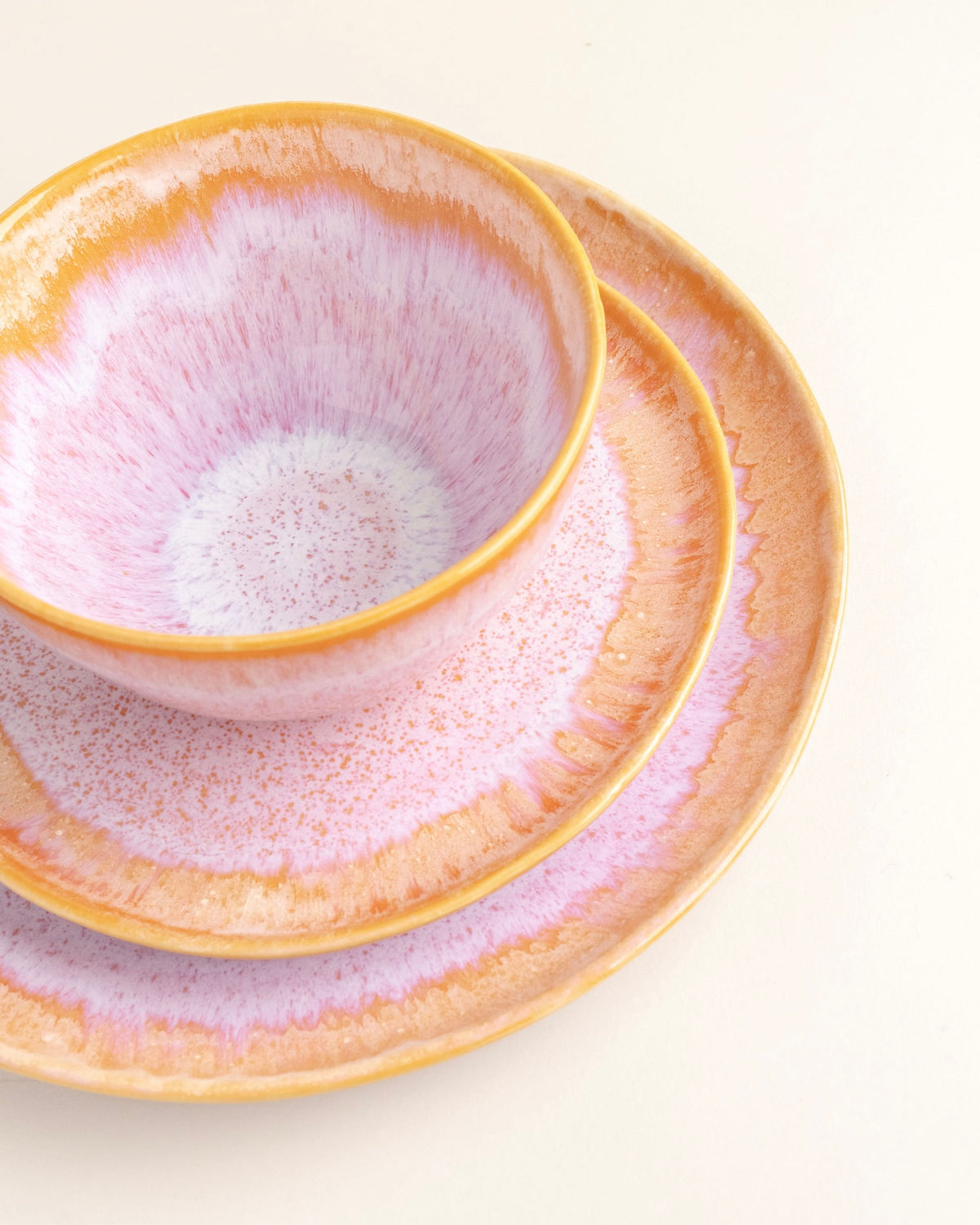 Évora tableware set M Coral Pink 18 pieces